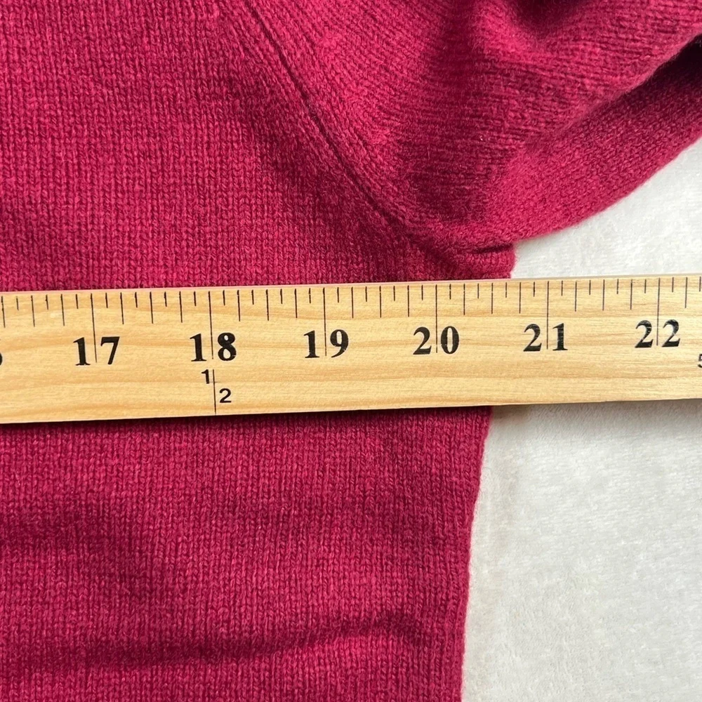 NWT J. Crew Rugged Merino Wool Blend Red Crewneck Pullover Sweater Classic C24